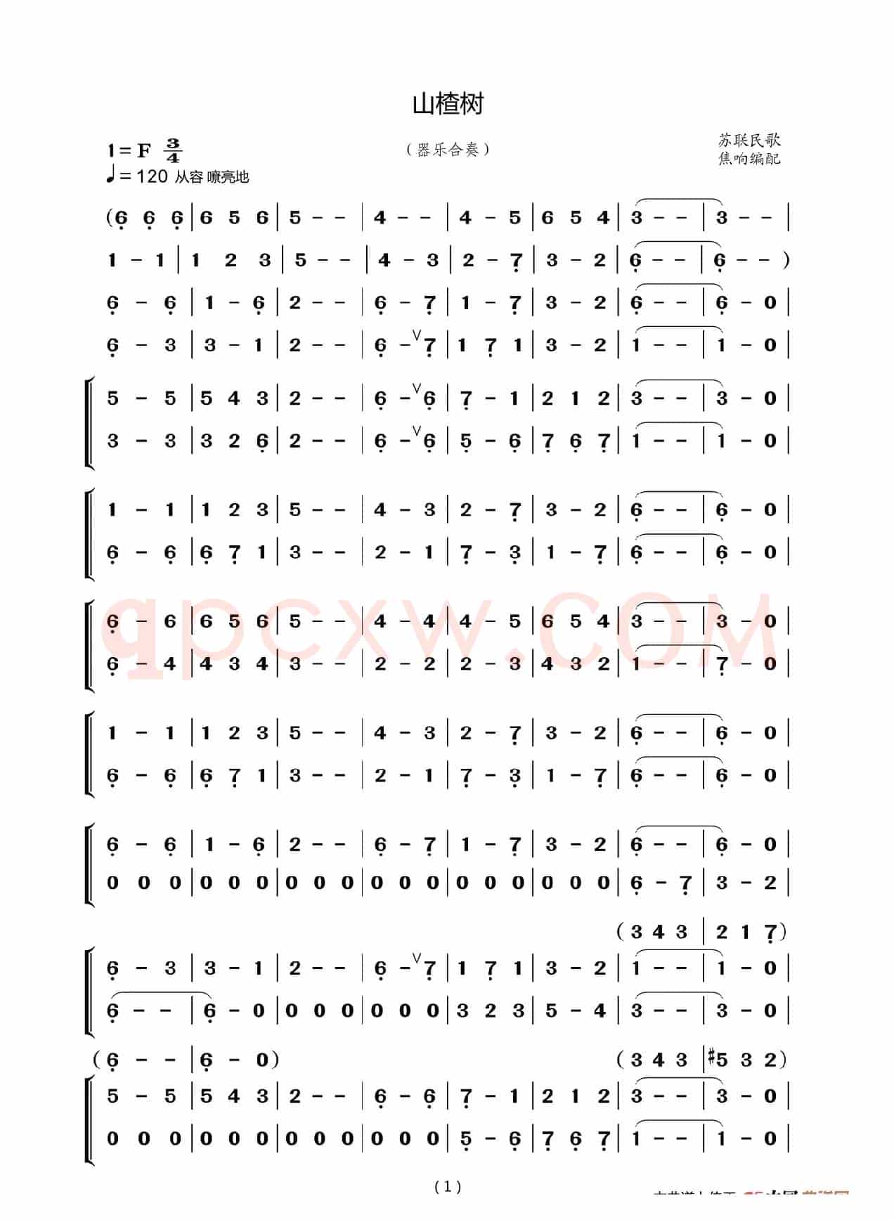 山楂树 （器乐合奏）