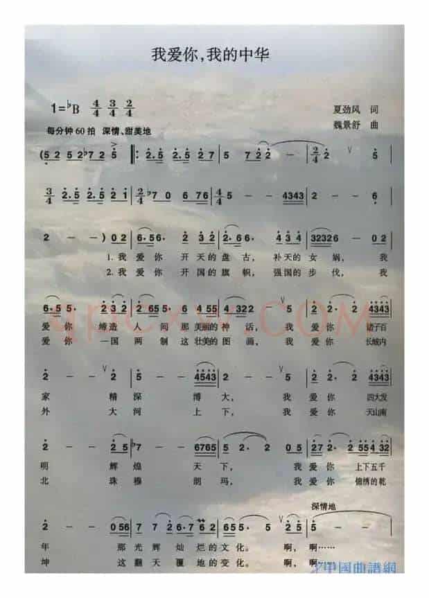 我爱你，我的中华
