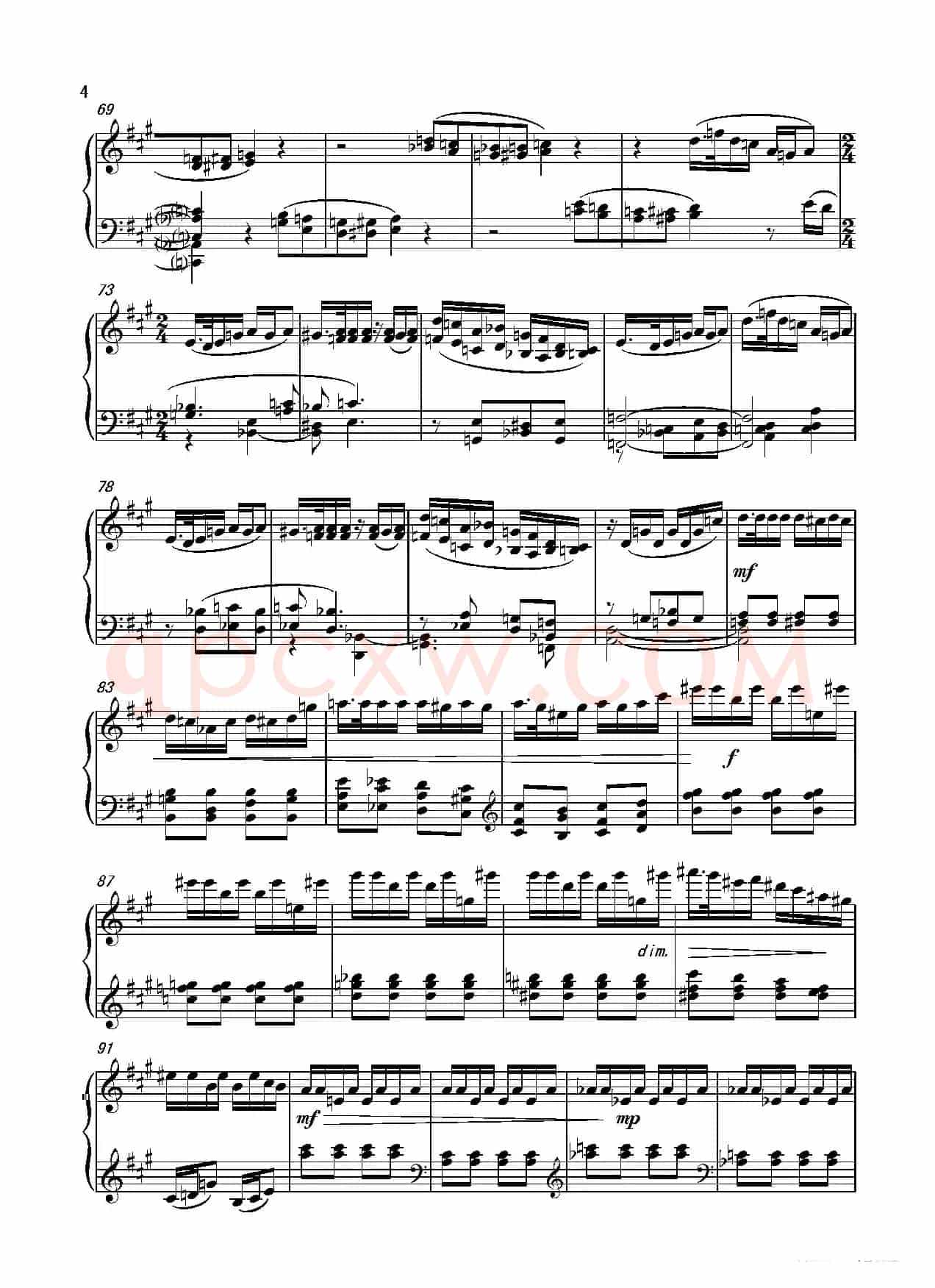 第六钢琴奏鸣曲Piano Sonata No.6（单乐章）