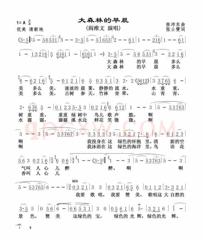 大森林的早晨