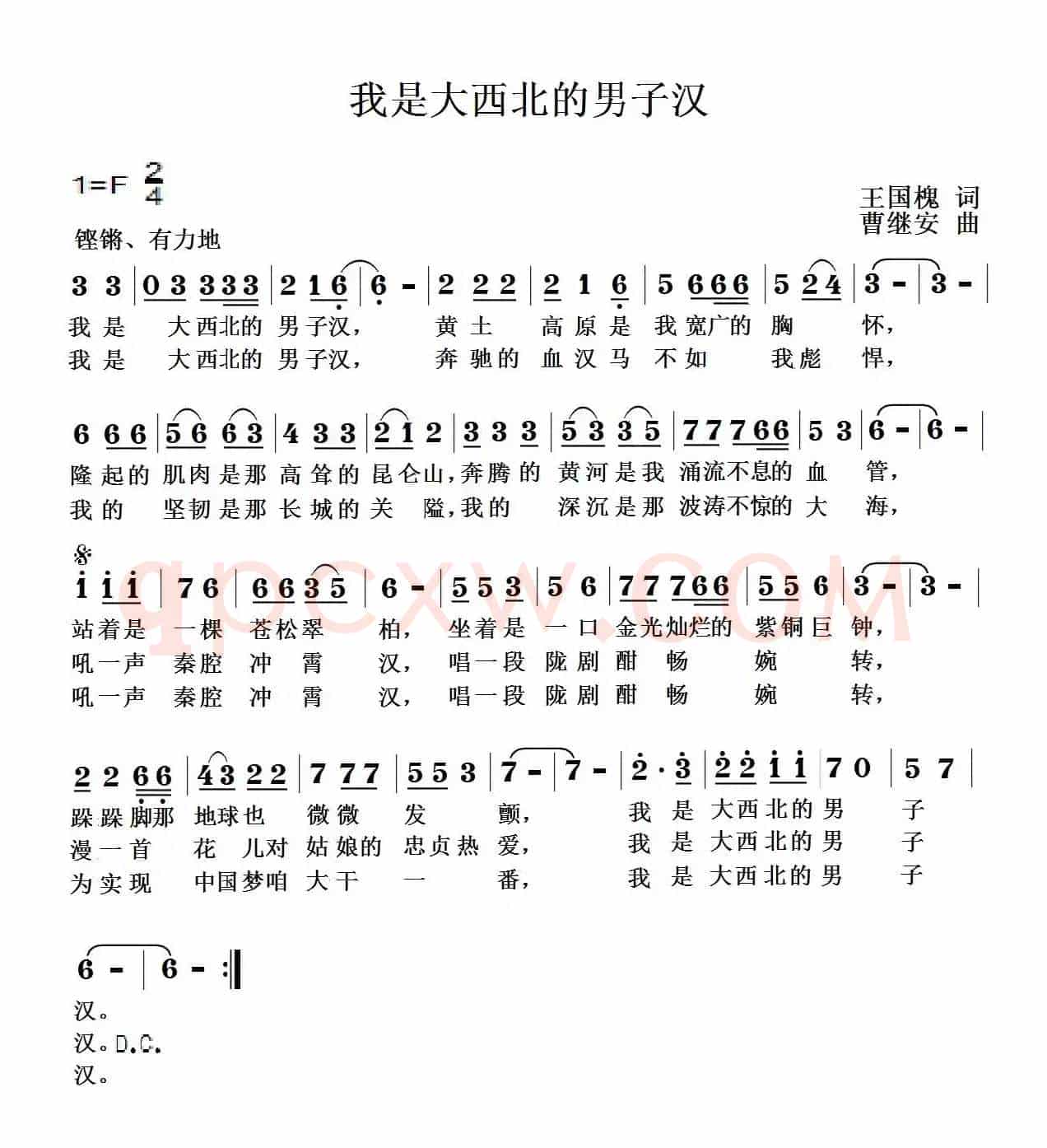 我是大西北的男子汉