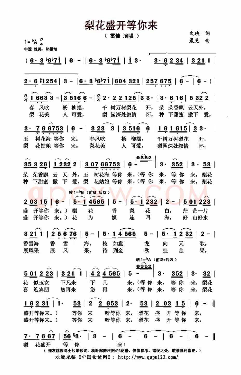 梨花盛开等你来