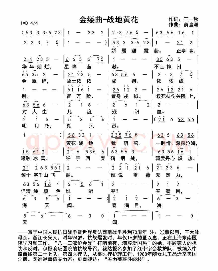 金缕曲-战地黄花