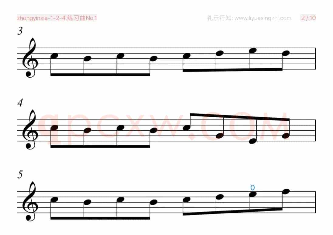 沃尔法特练习曲No.1（小提琴）