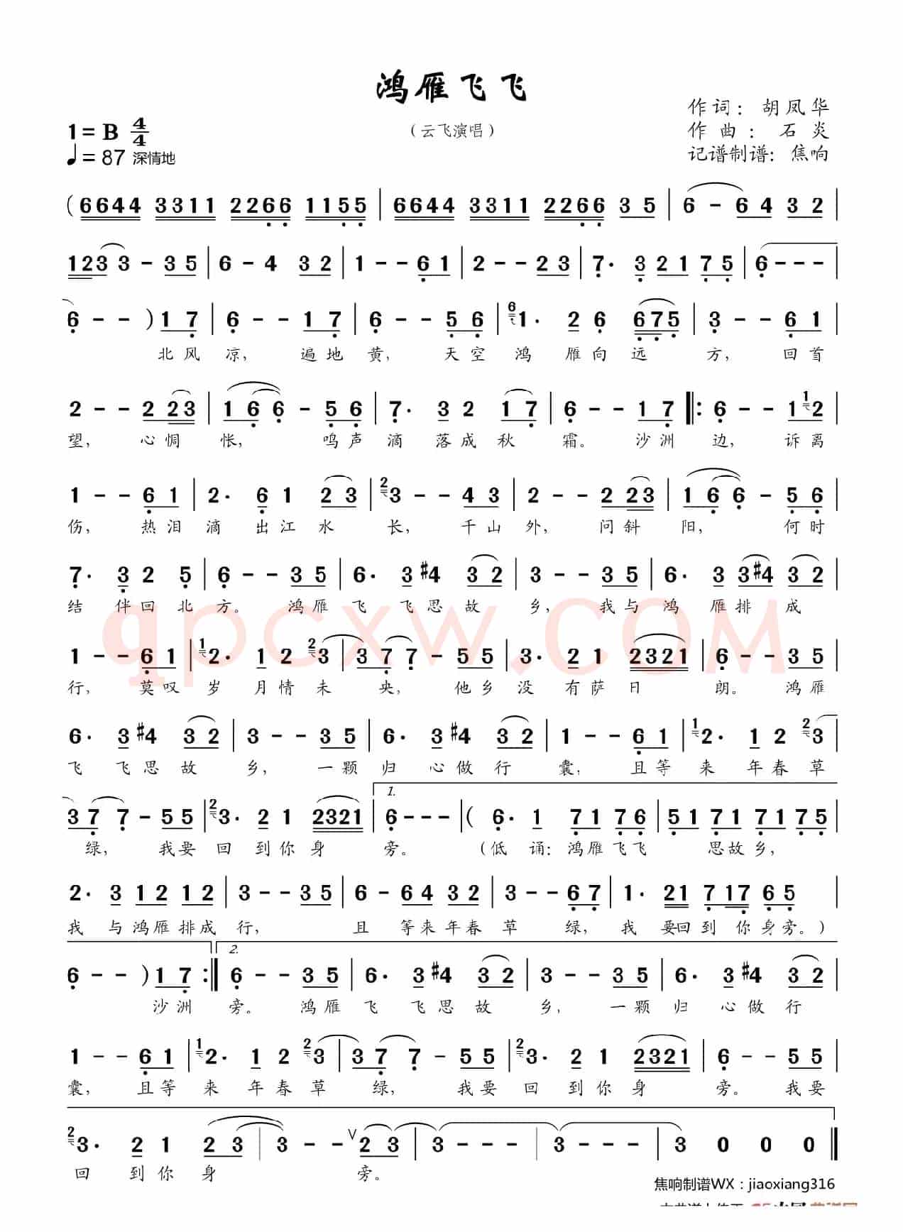 鸿雁飞飞