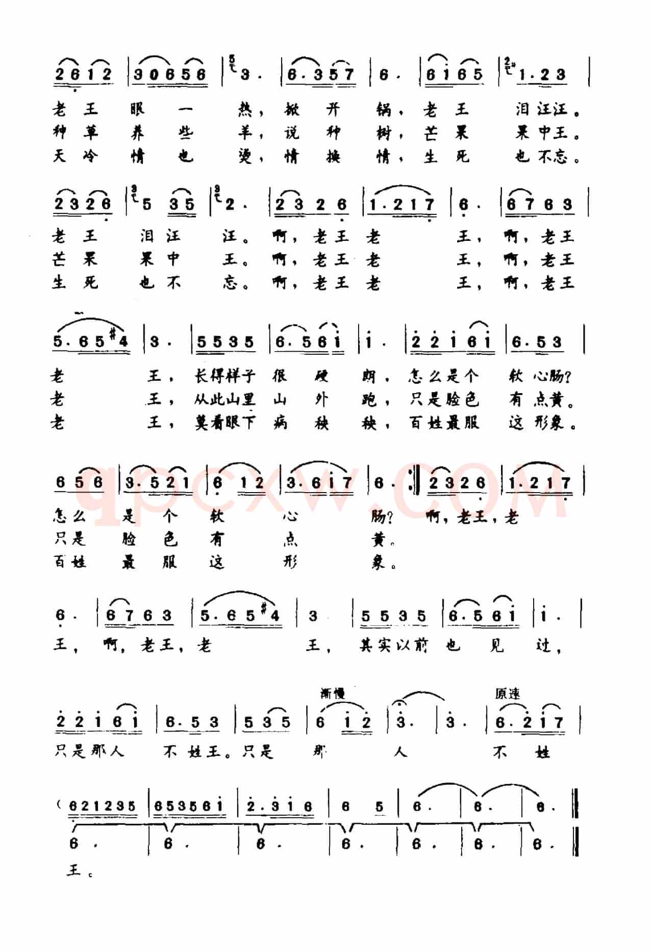 老王（浩龙词 立彤曲）