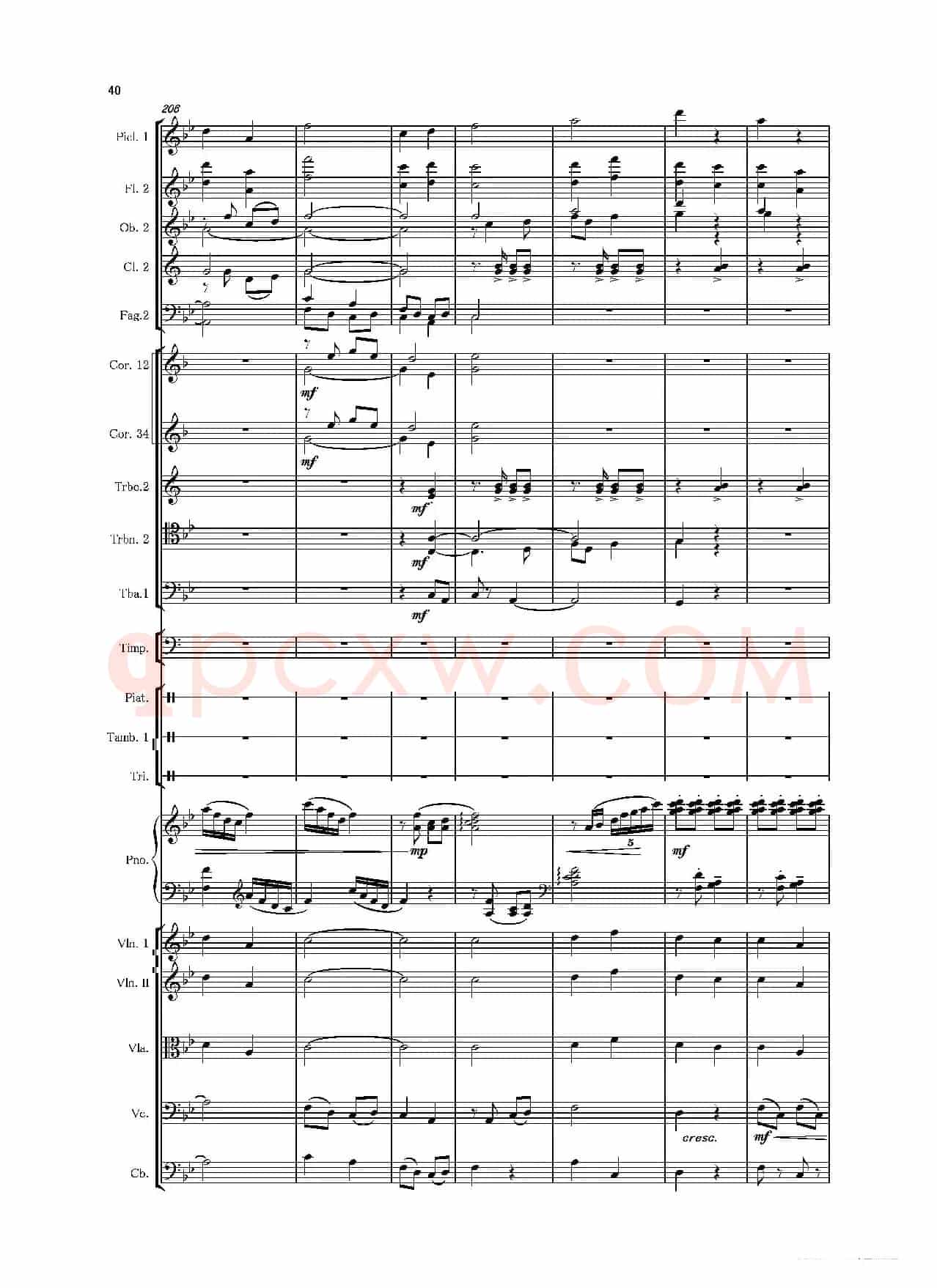 第二钢琴协奏曲（第一·二·三乐章）（管弦乐作品）