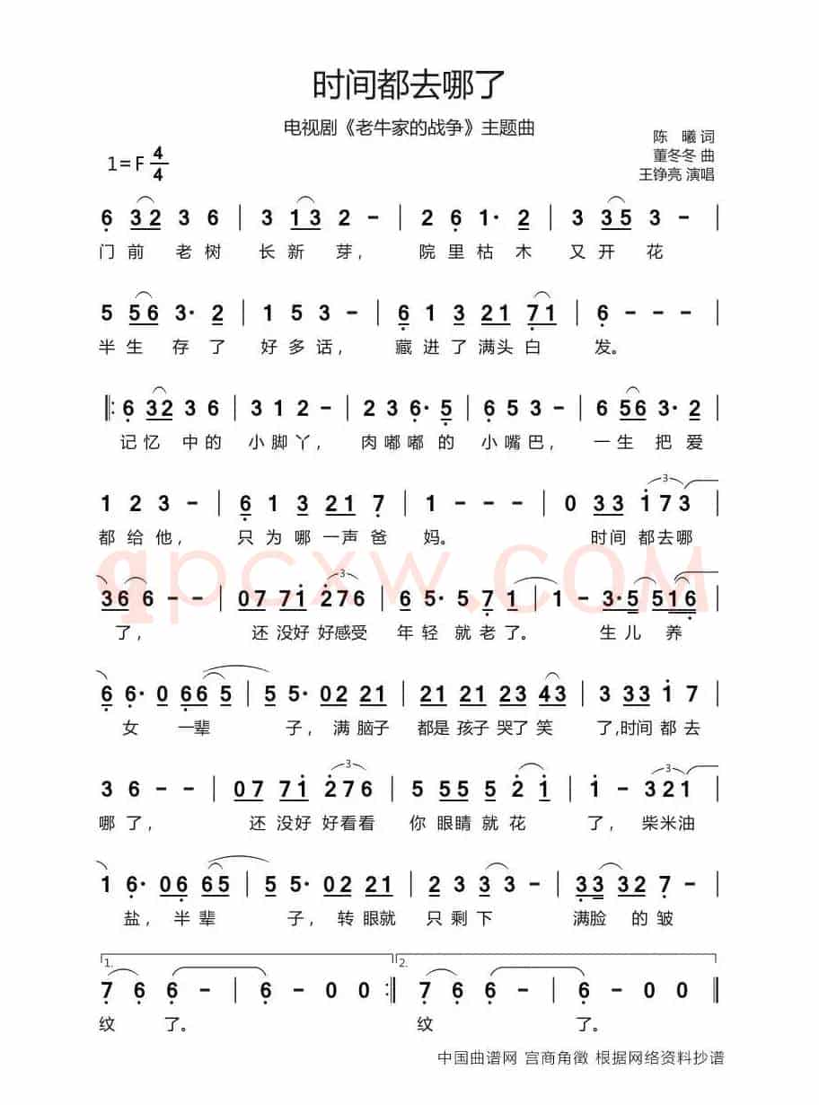 时间都去哪了（电视剧《老牛家的战争》主题曲）