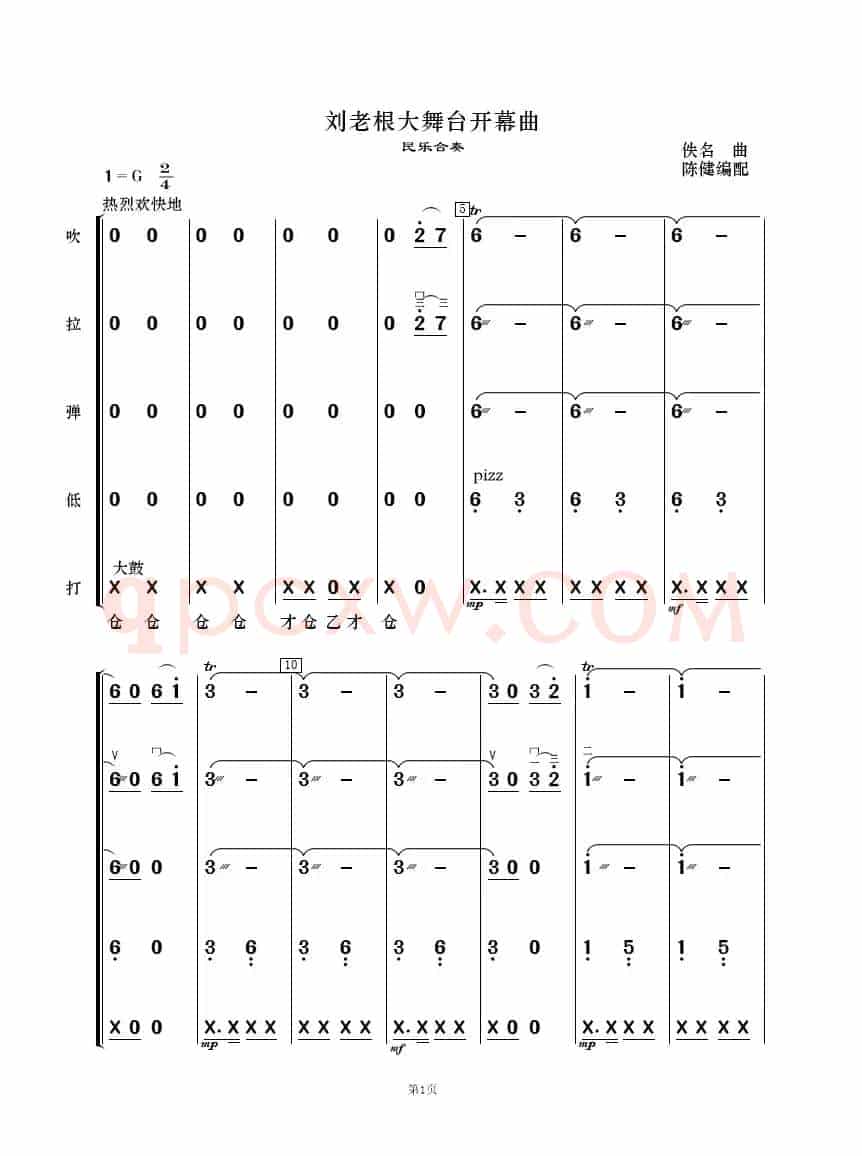 刘老根大舞台开幕曲（民乐合奏）