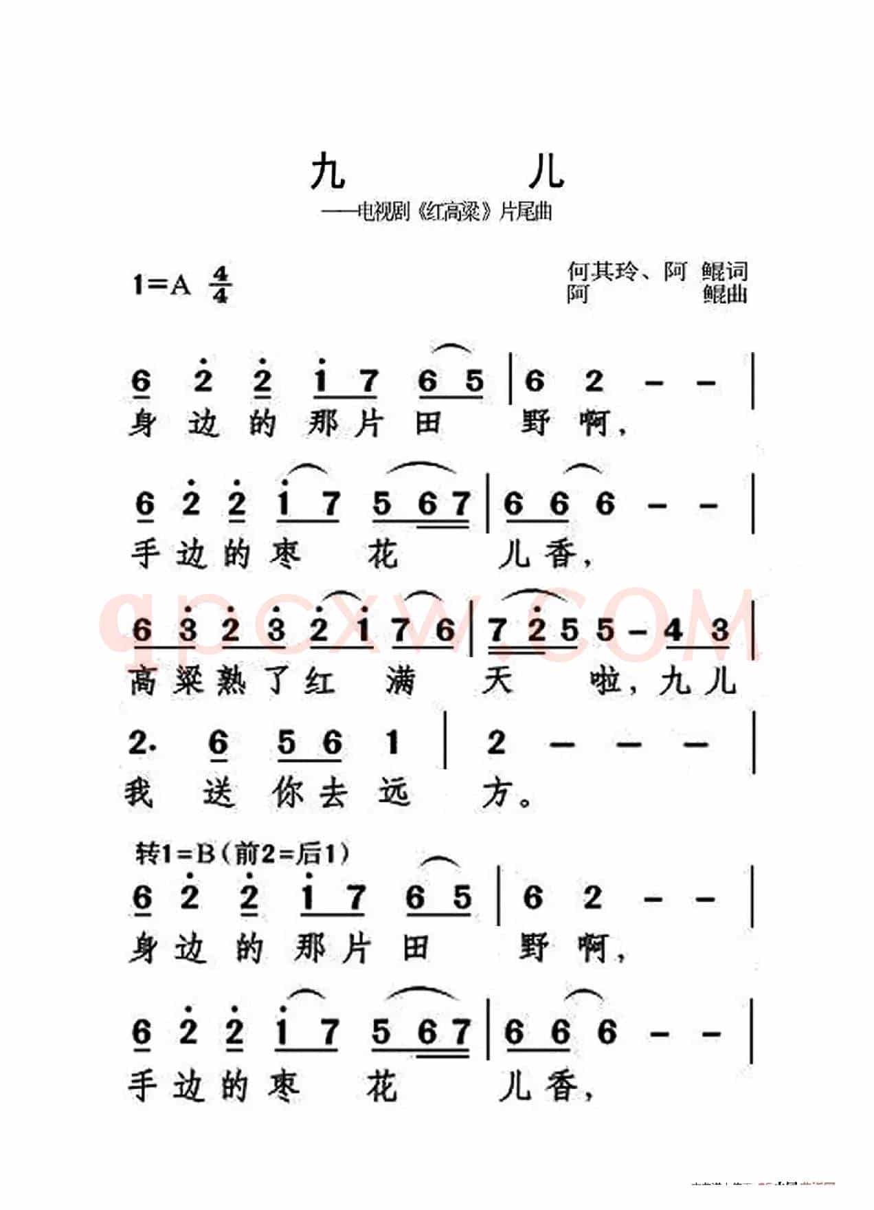 九儿（大字老人适用）