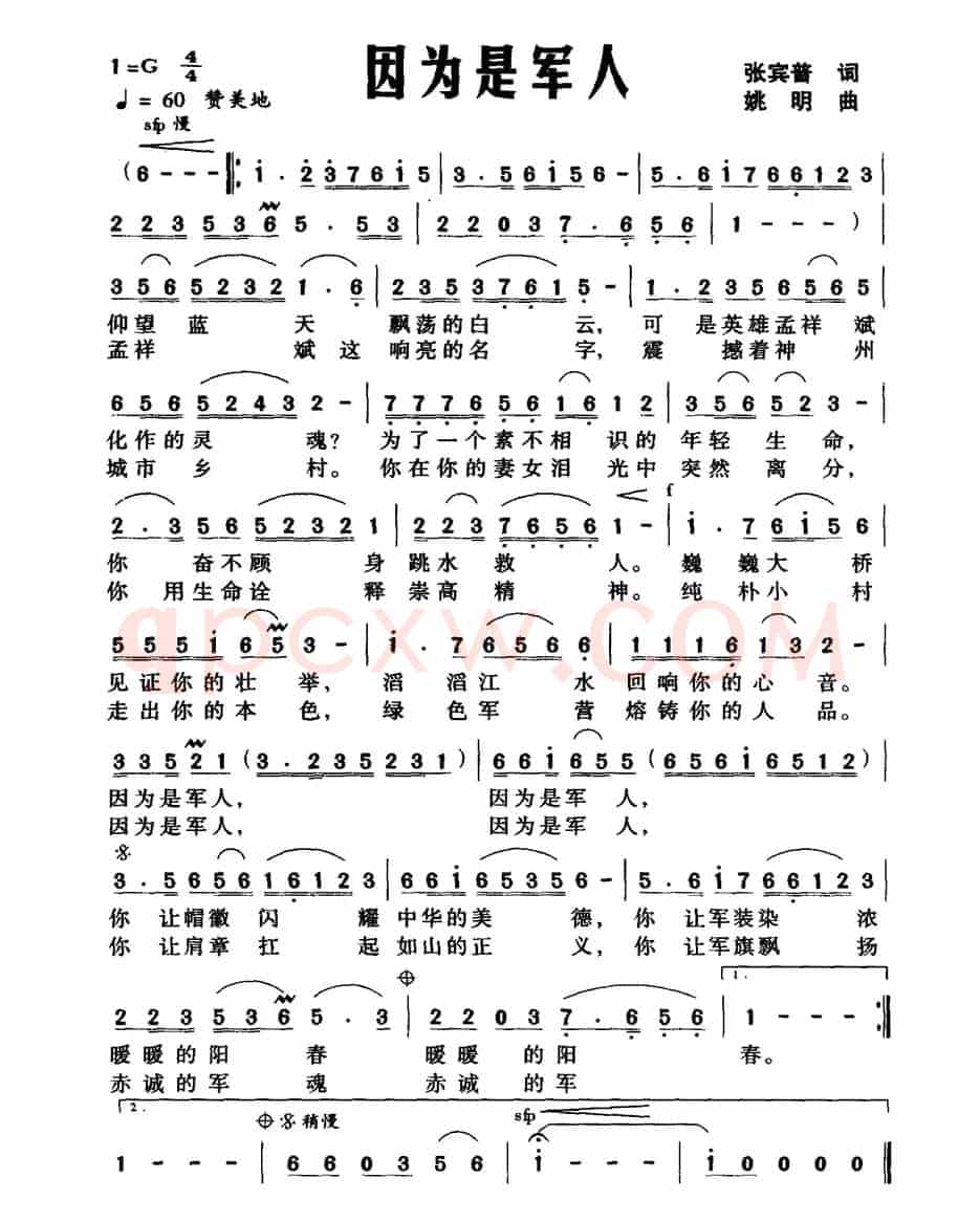 因为是军人