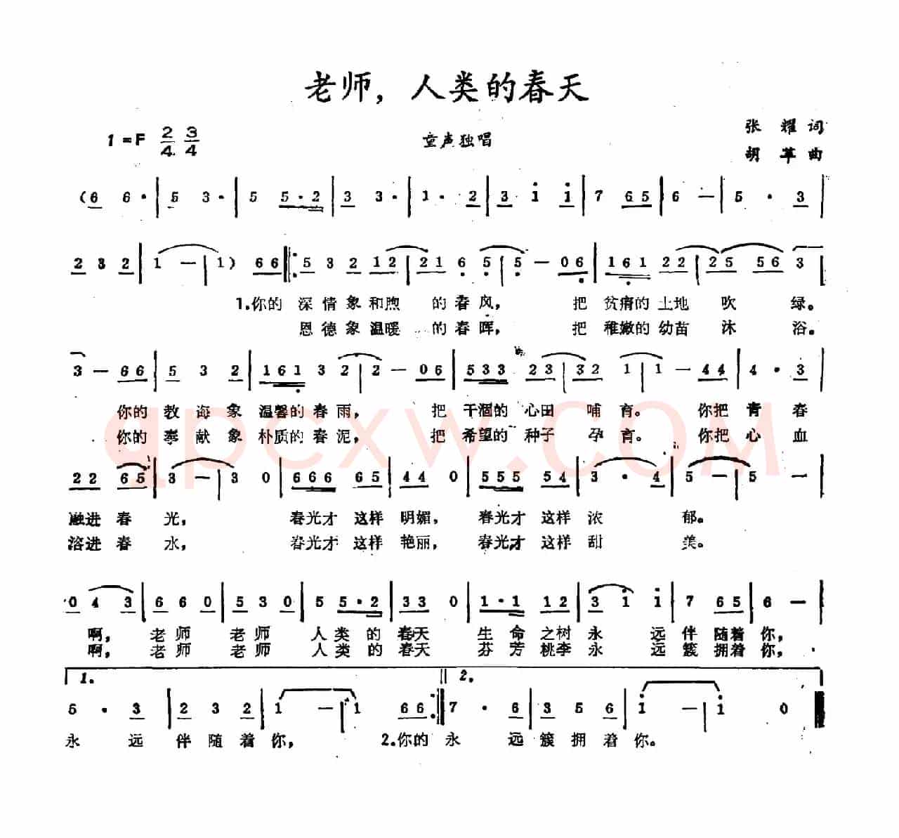 老师，人类的春天