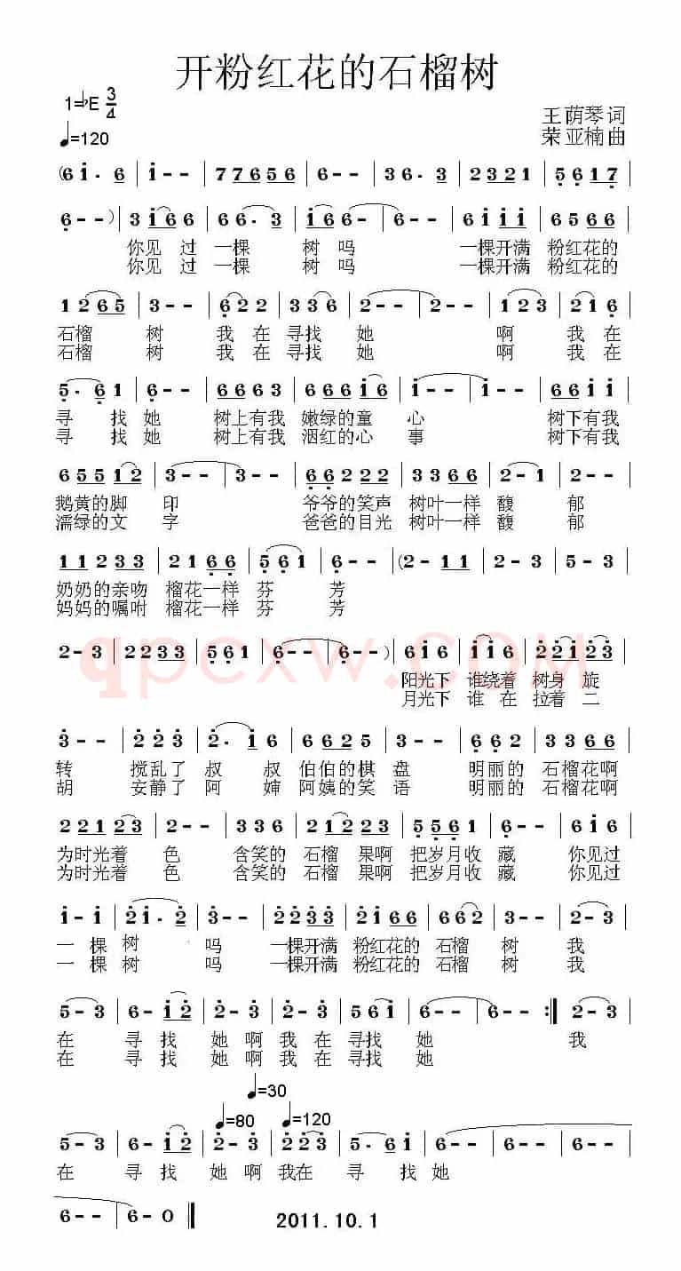 开粉红花的石榴树