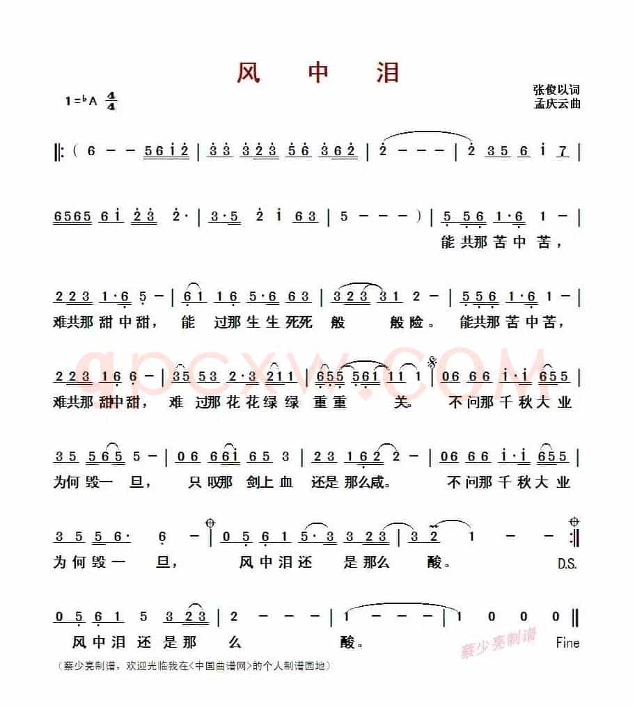 ​风中泪 