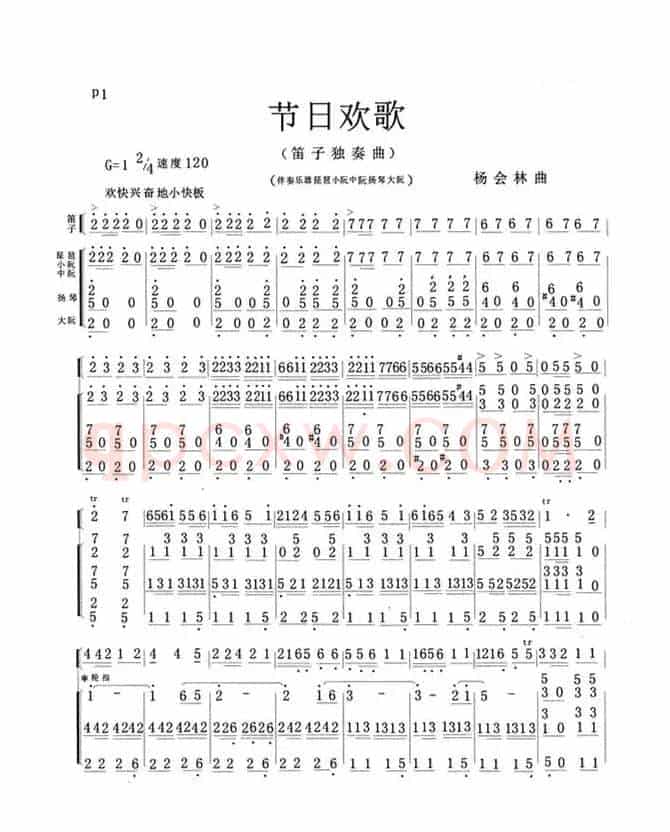 节日欢歌（笛子独奏）