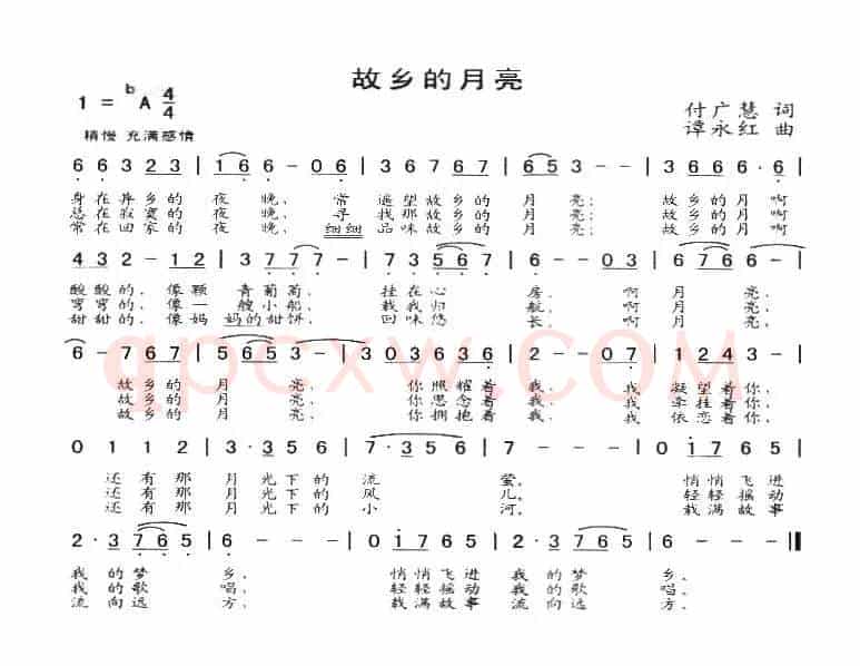 故乡的月亮（付广慧词 谭永红曲）