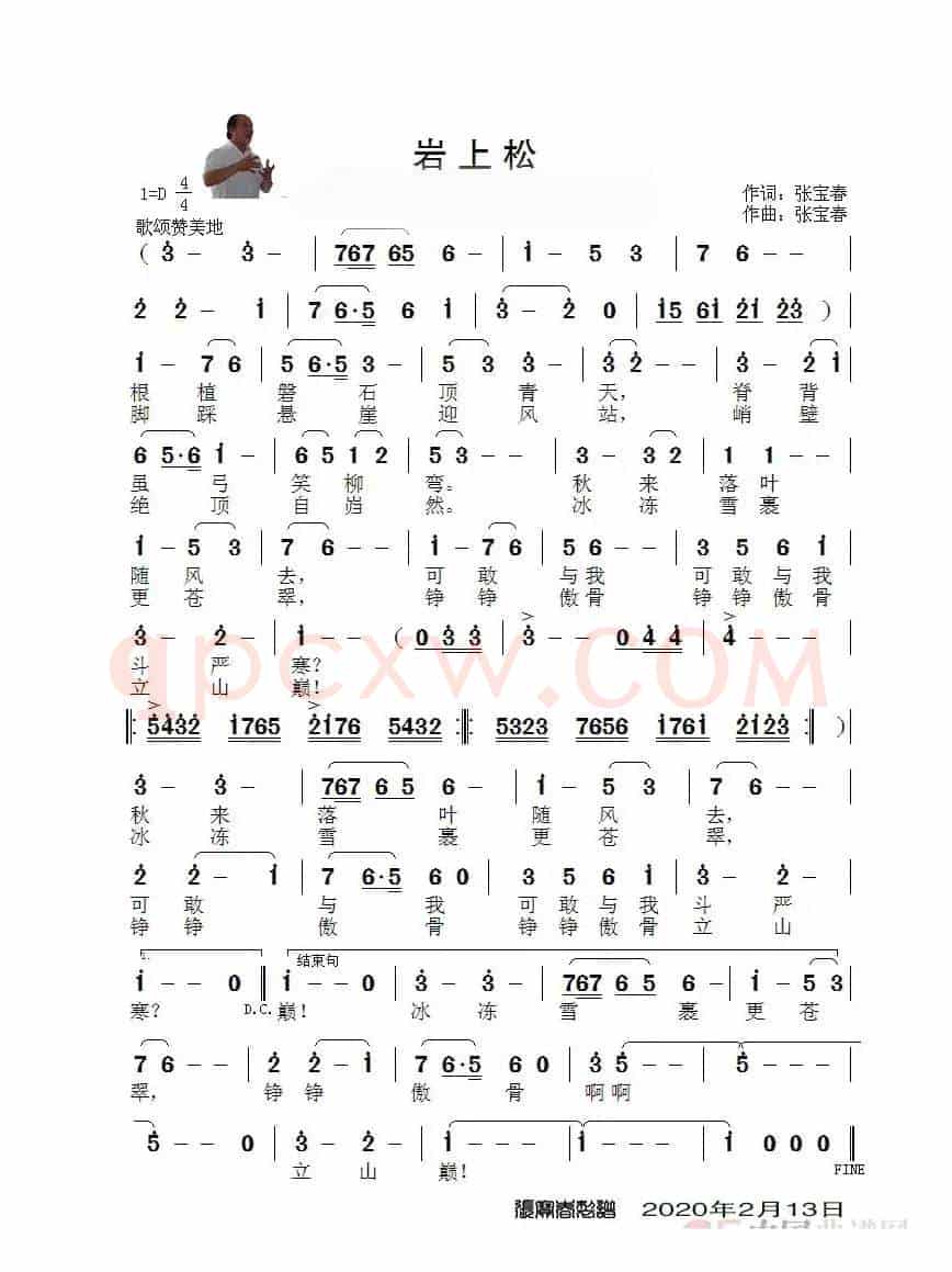 岩上松