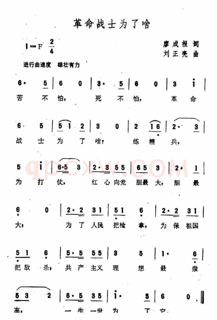 革命战士为了啥