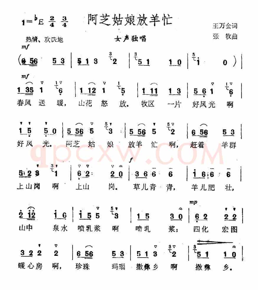 阿芝姑娘放羊忙