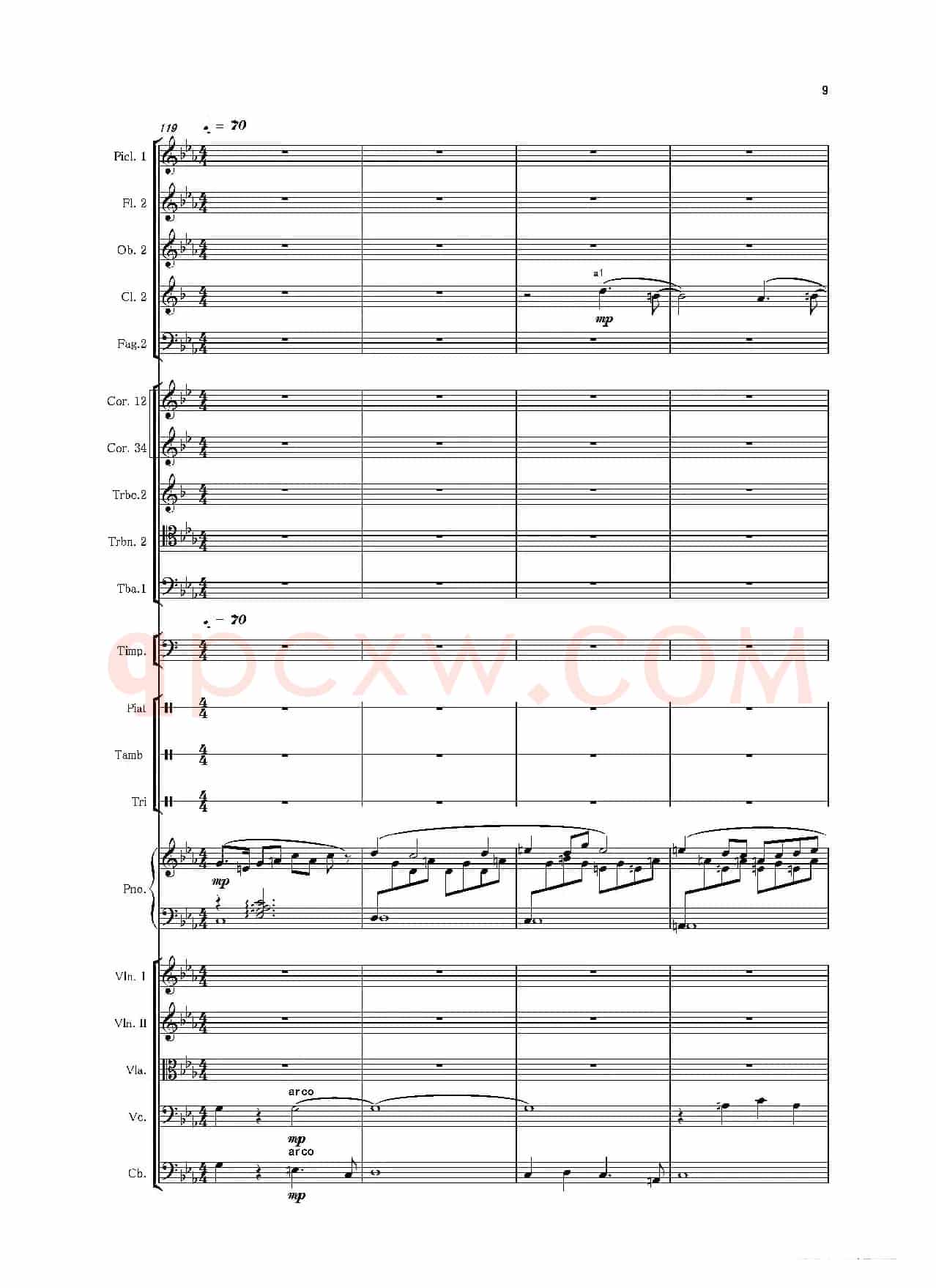 第二钢琴协奏曲（第一·二·三乐章）（管弦乐作品）
