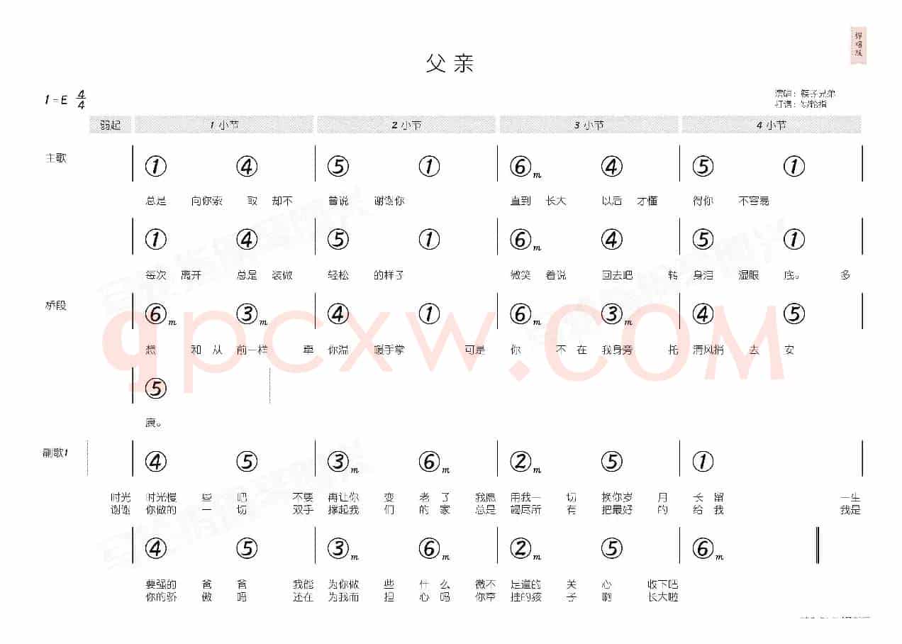 父亲(简和谱)