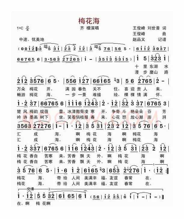 梅花海（女声独唱）