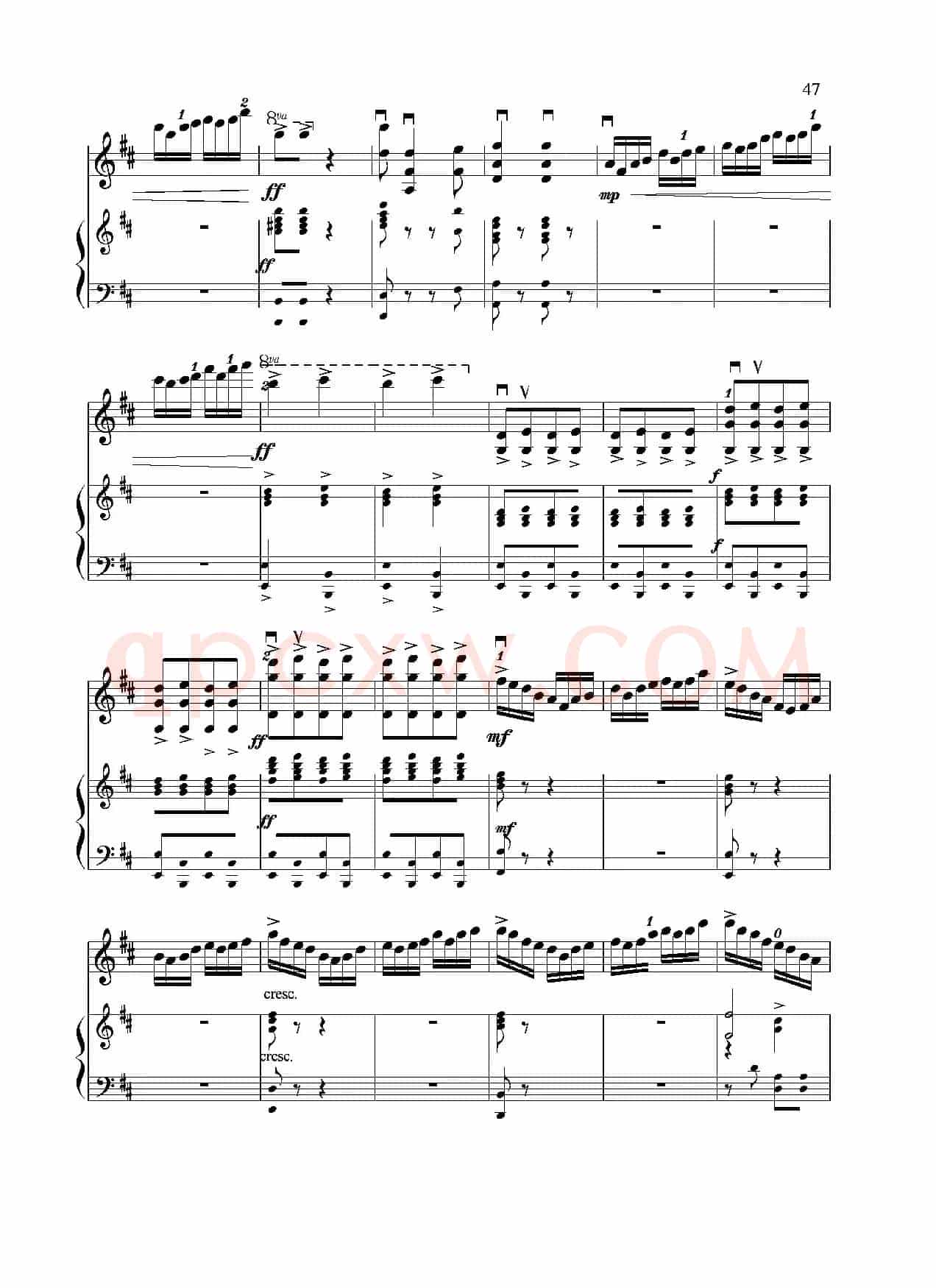 满江红幻想曲（小提琴+钢琴）