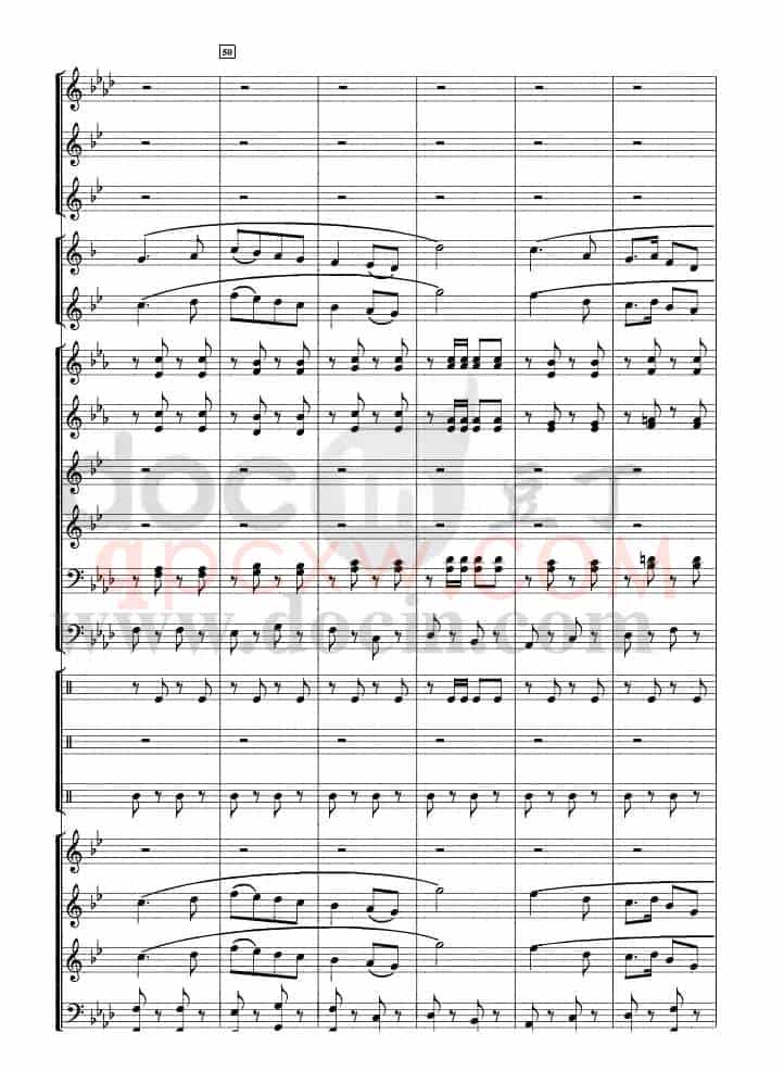 团结友谊进行曲( 军乐总谱)