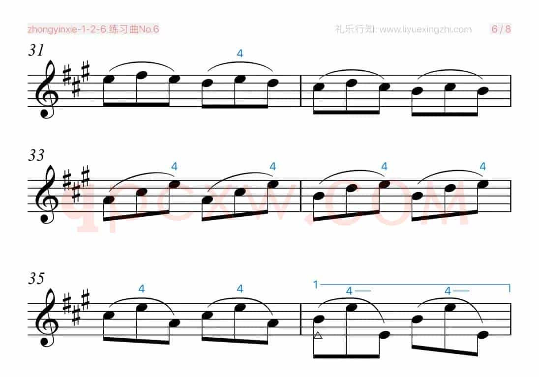 丹克拉练习曲No.6（小提琴）