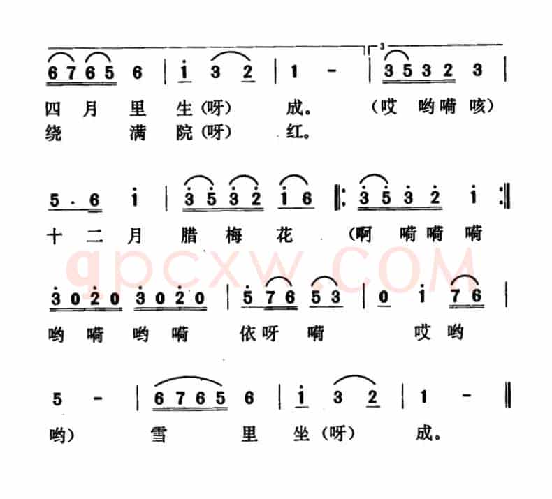十二月花（山西沁源小调）