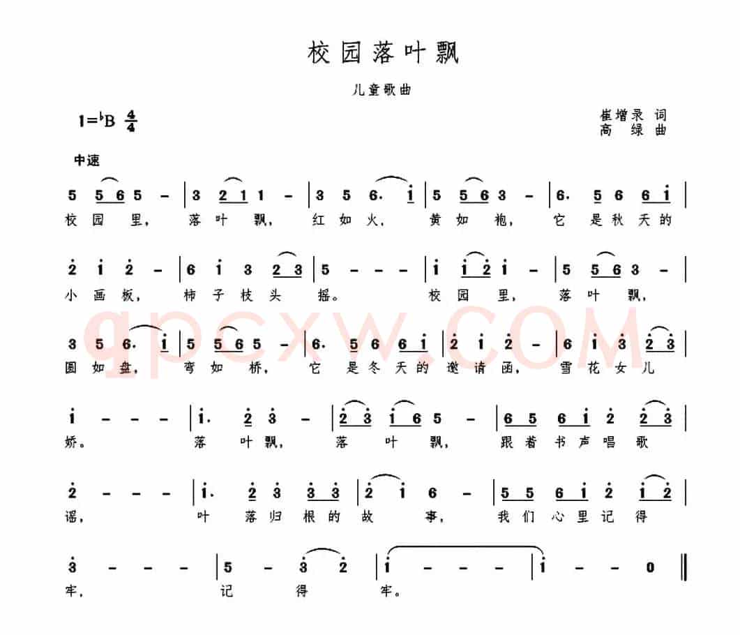 校园落叶飘