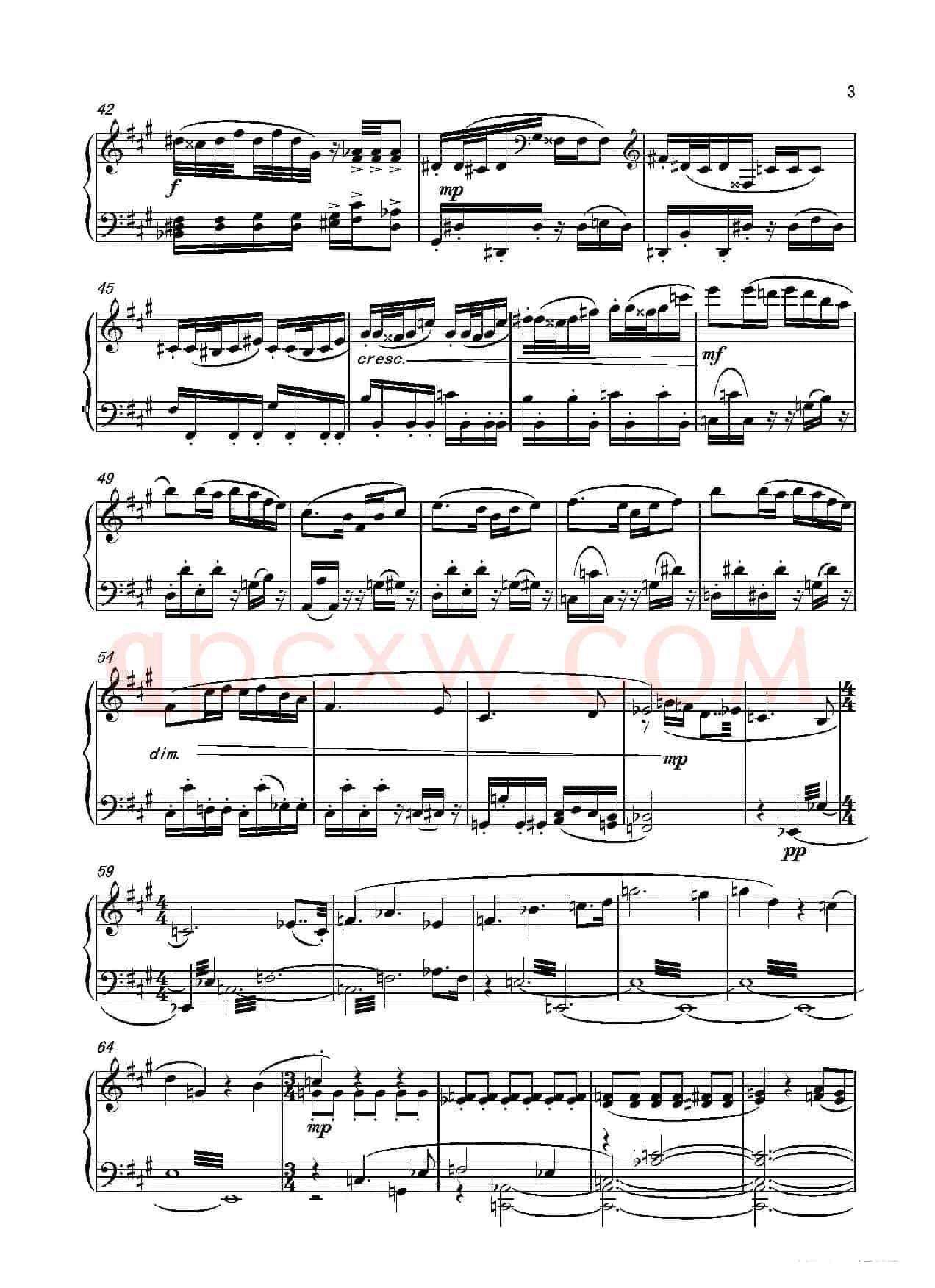 第六钢琴奏鸣曲Piano Sonata No.6（单乐章）