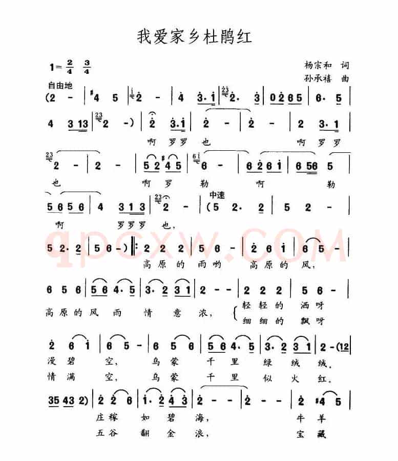 我爱家乡杜鹃红