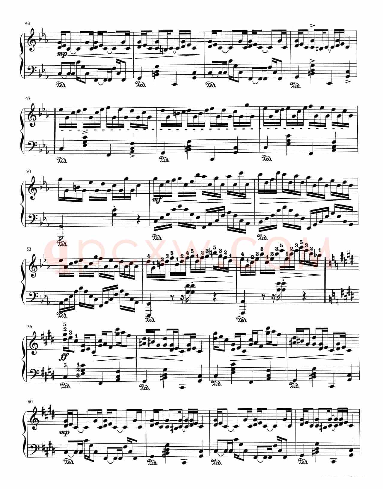 克罗地亚狂想曲（钢琴谱）