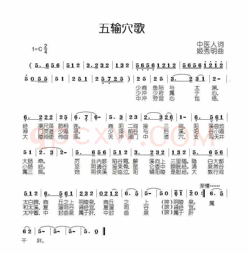 五输穴歌