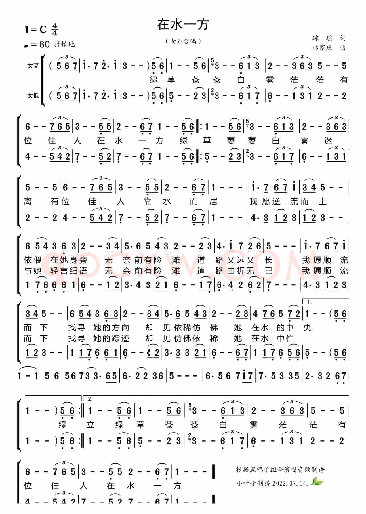 在水一方（黑鸭子组合）
