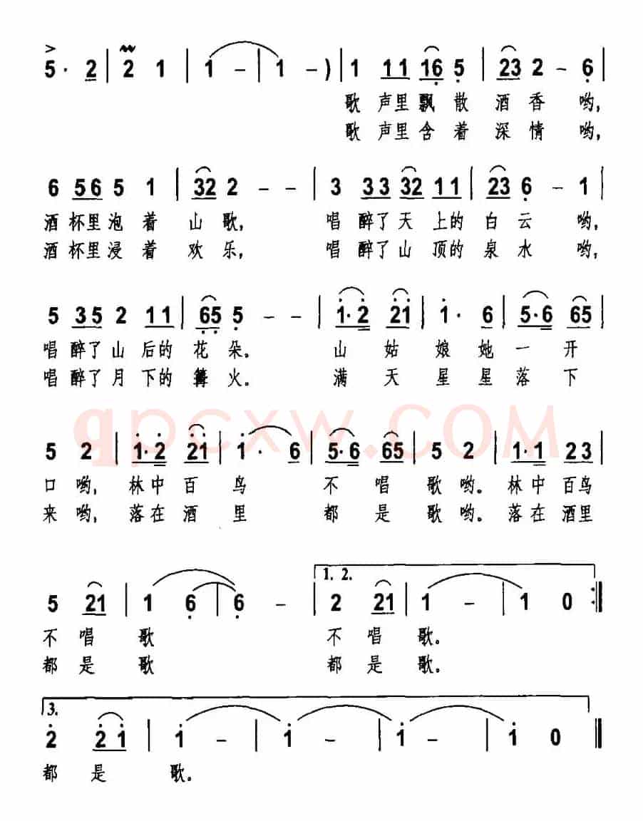 美不过山寨的酒歌