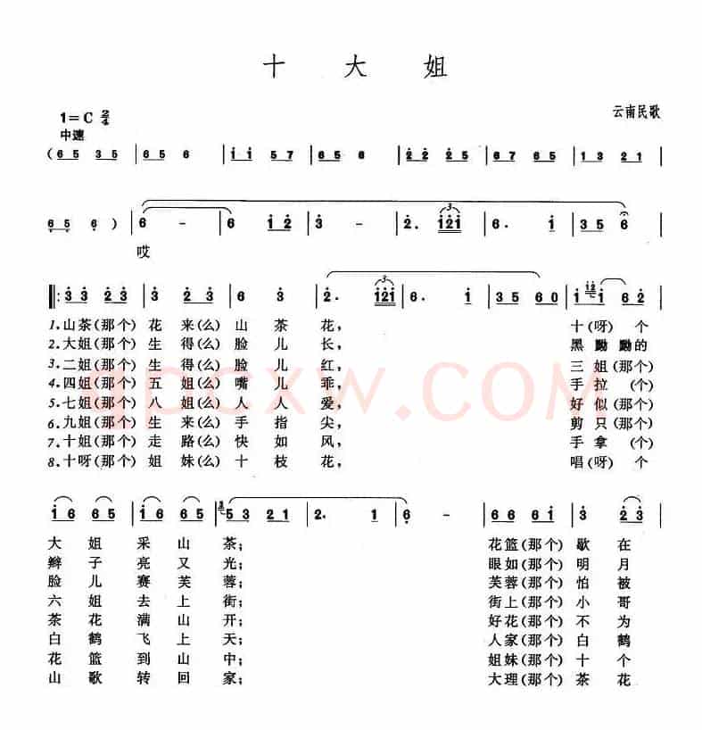 十大姐（云南民歌）