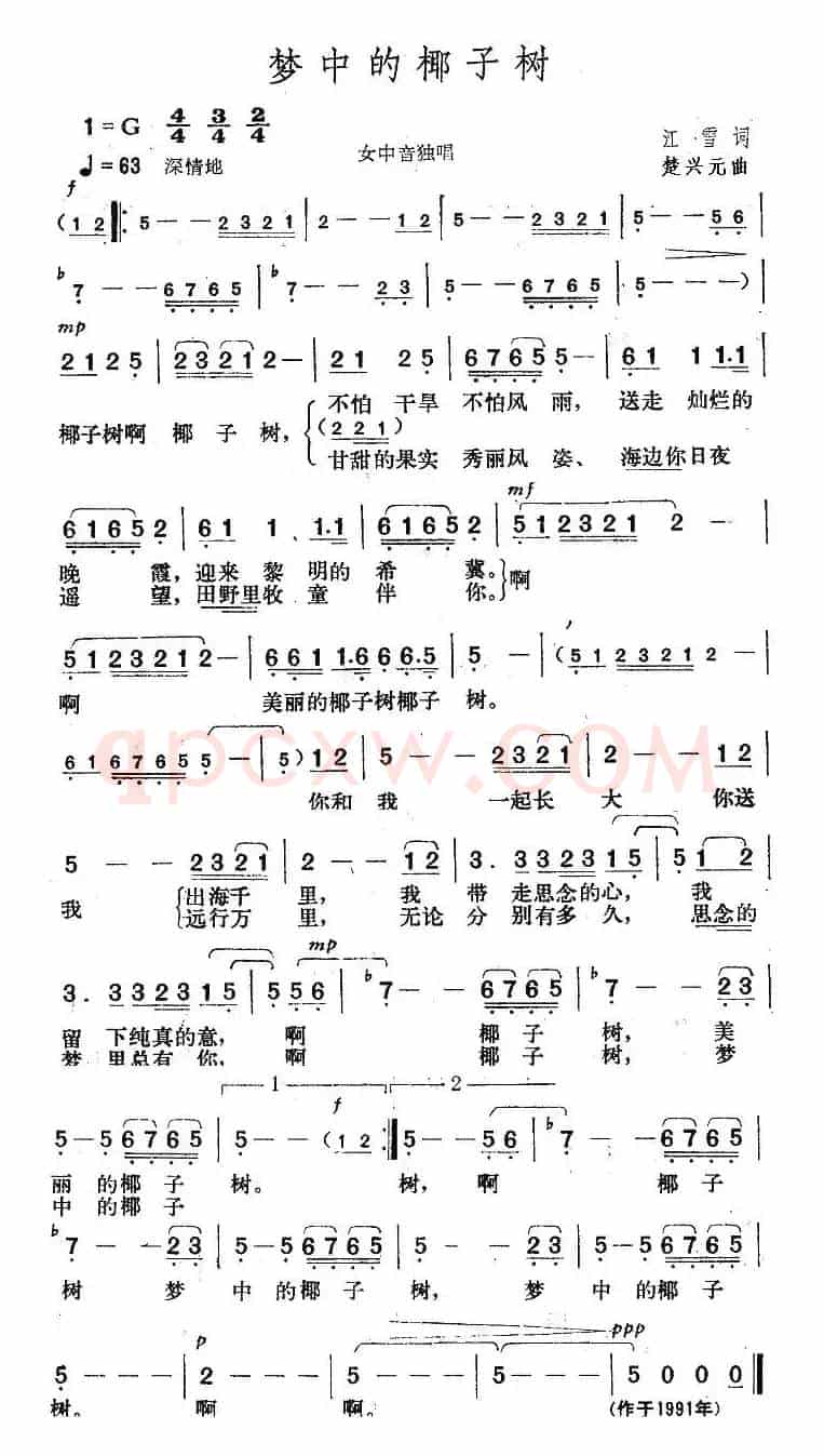 梦中的椰子树