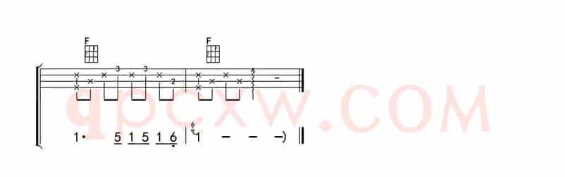荷塘月色（ukulele四线谱）