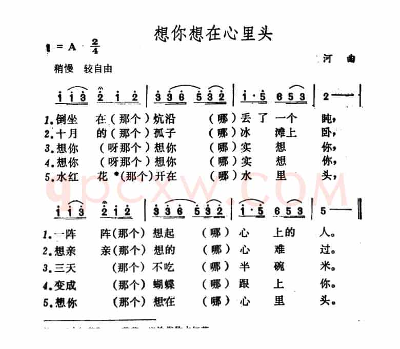 想你想在心里头