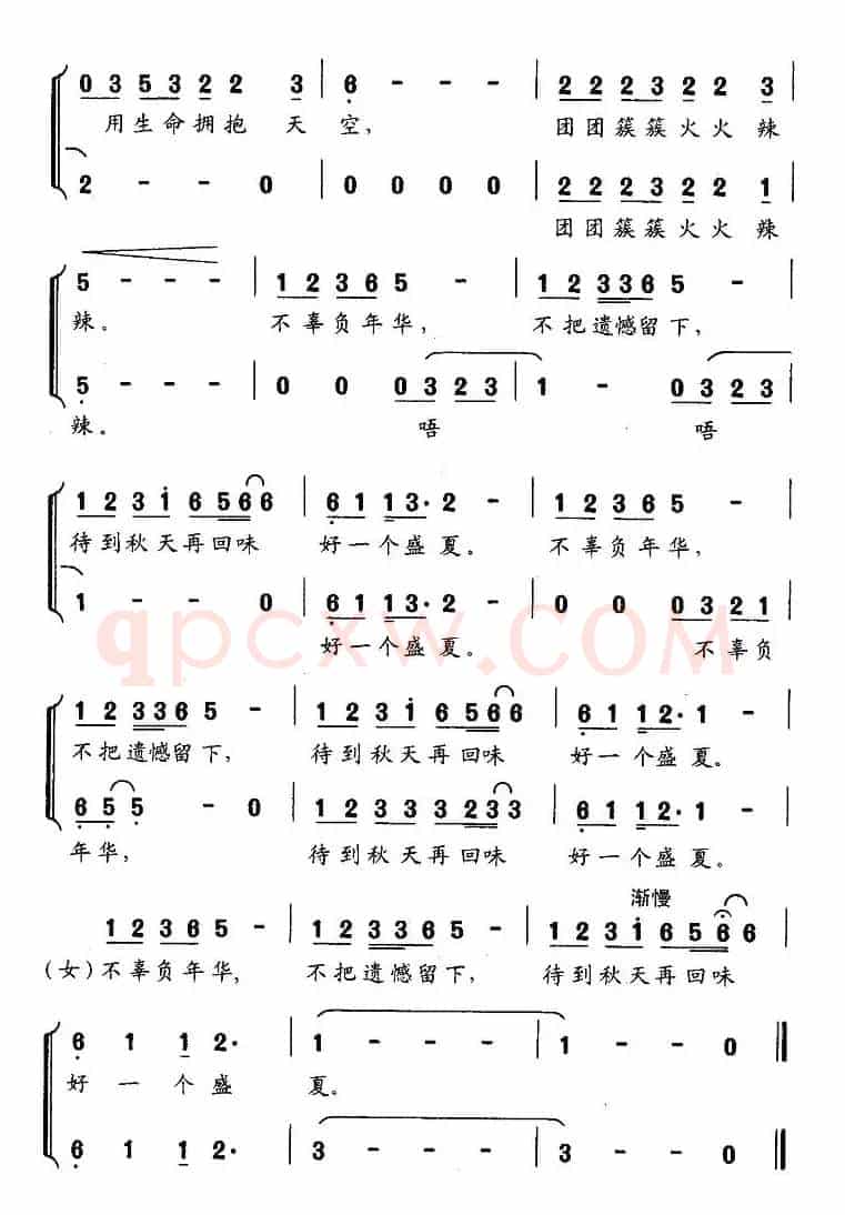 紫薇的盛夏（电影《古镇情缘》插曲）