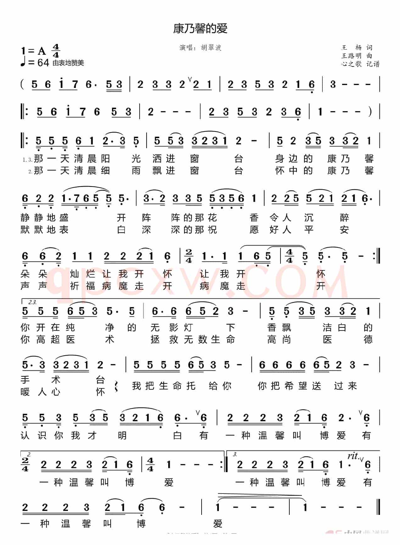 康乃馨的爱（胡翠波）