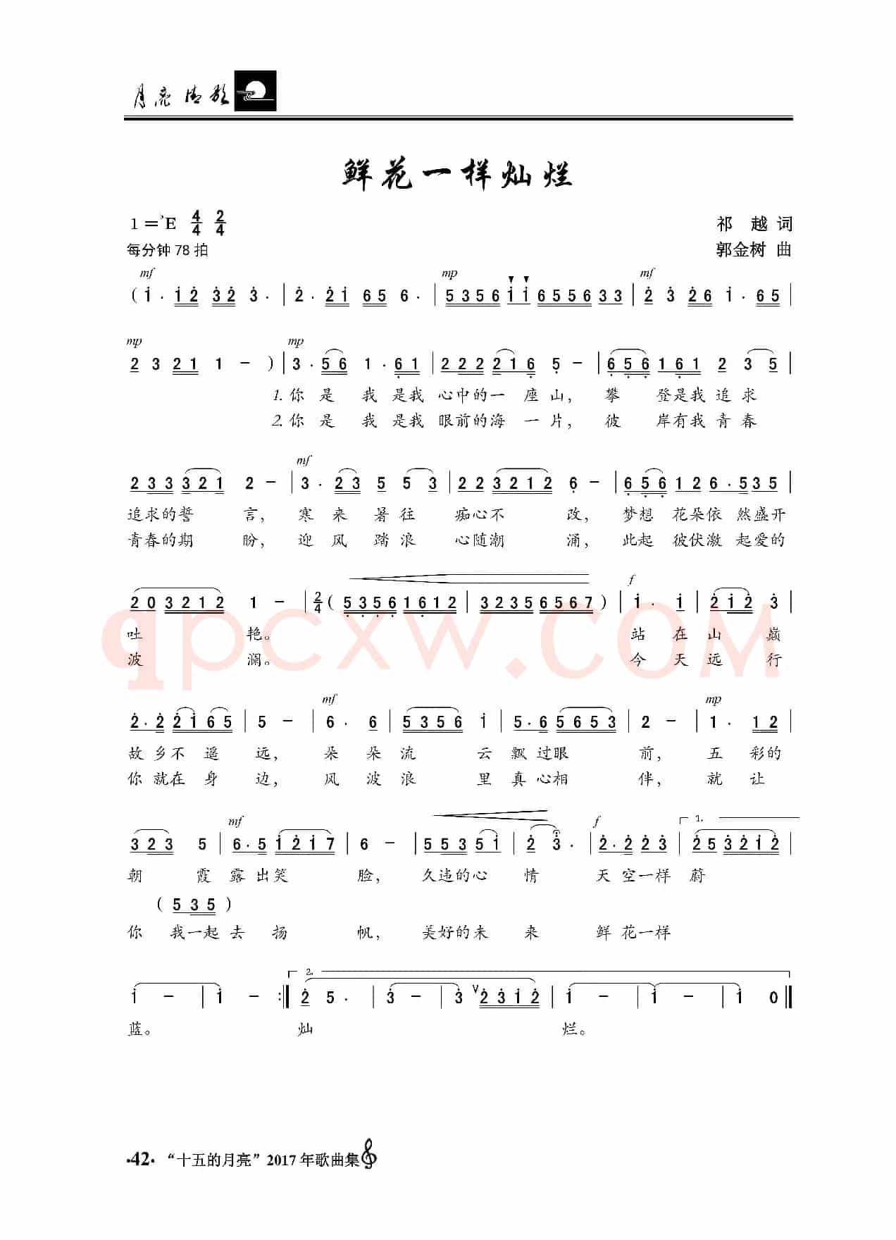 鲜花一样灿烂