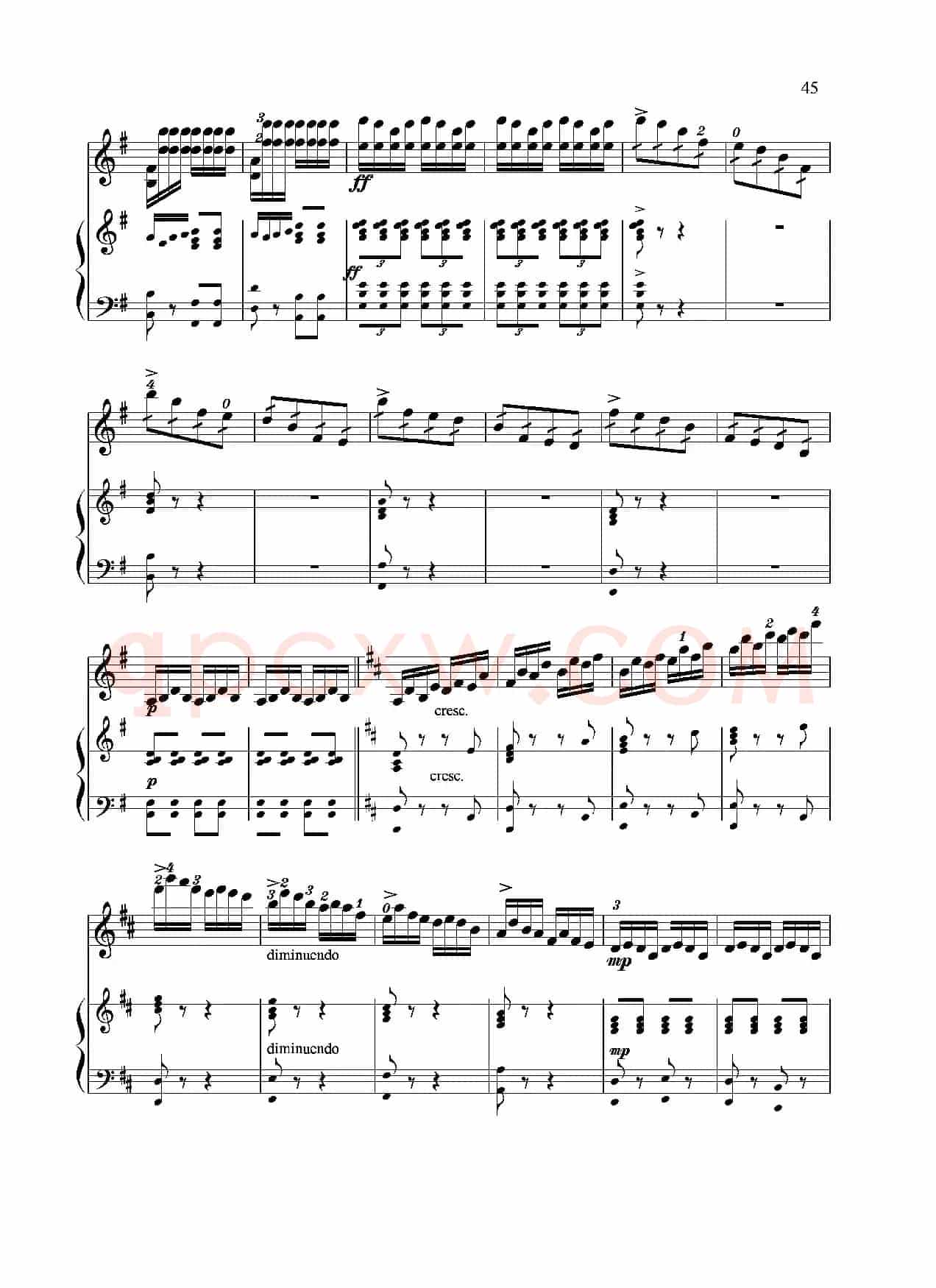满江红幻想曲（小提琴+钢琴）