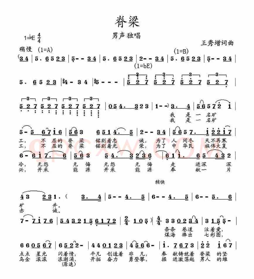 脊梁（王秀增 词曲）