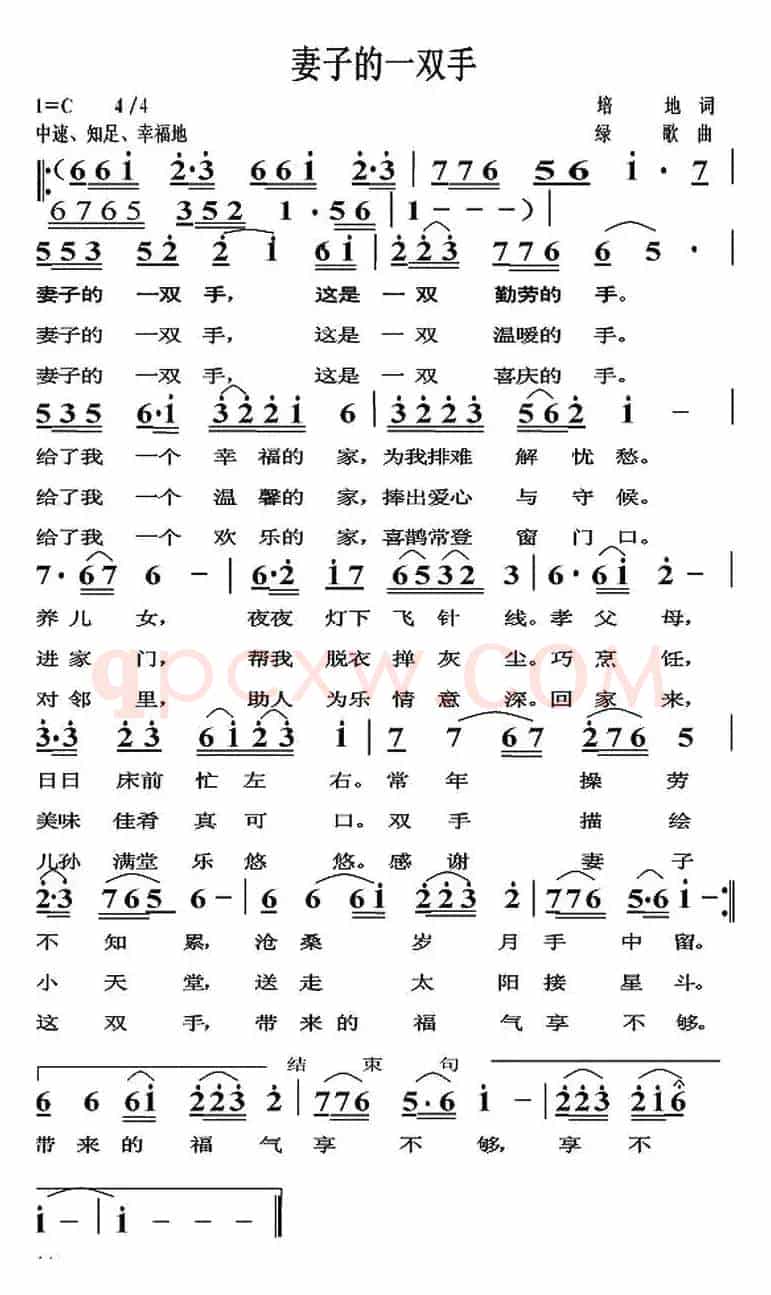 妻子的一双手