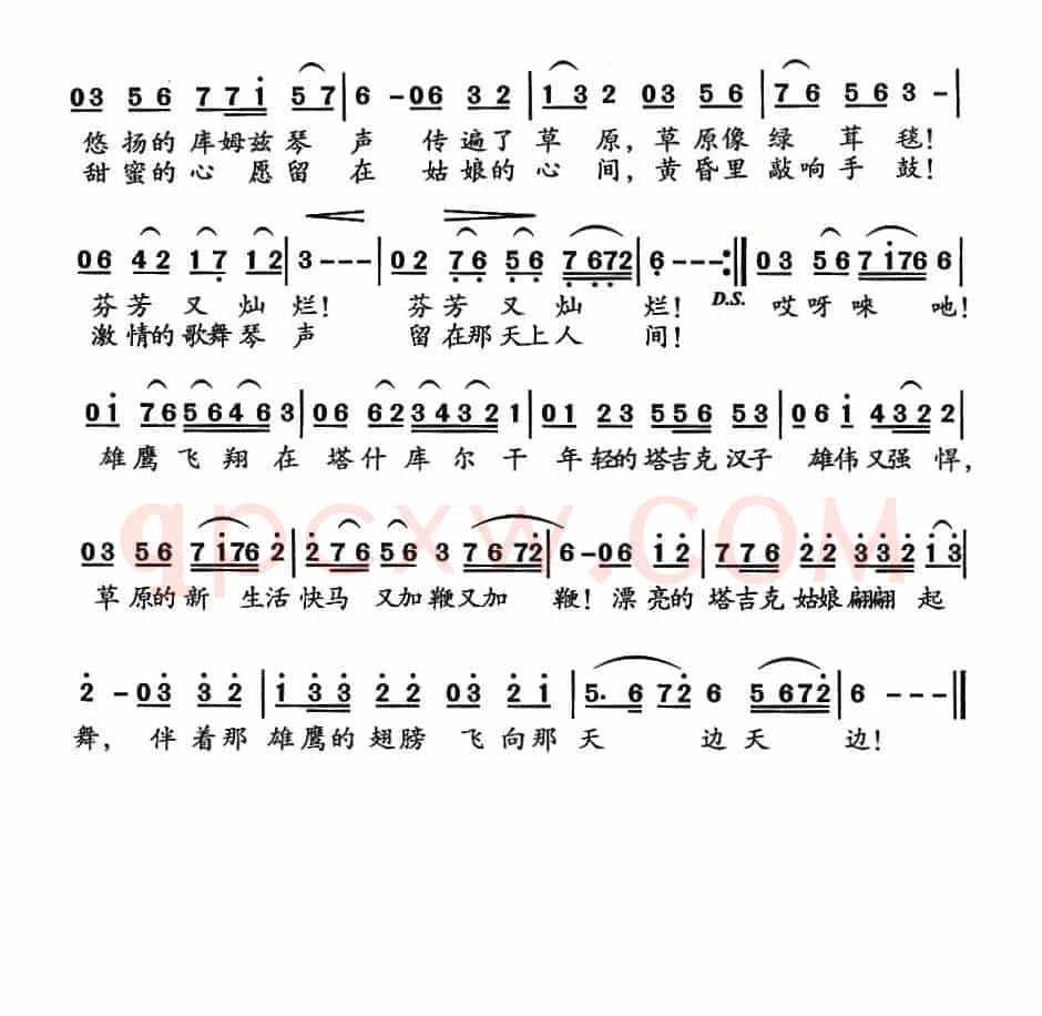 雄鹰飞翔在塔什库尔干(季新山词 齐从容曲)