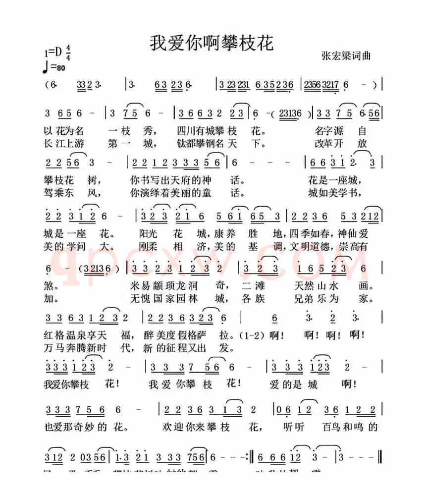 我爱你啊攀枝花