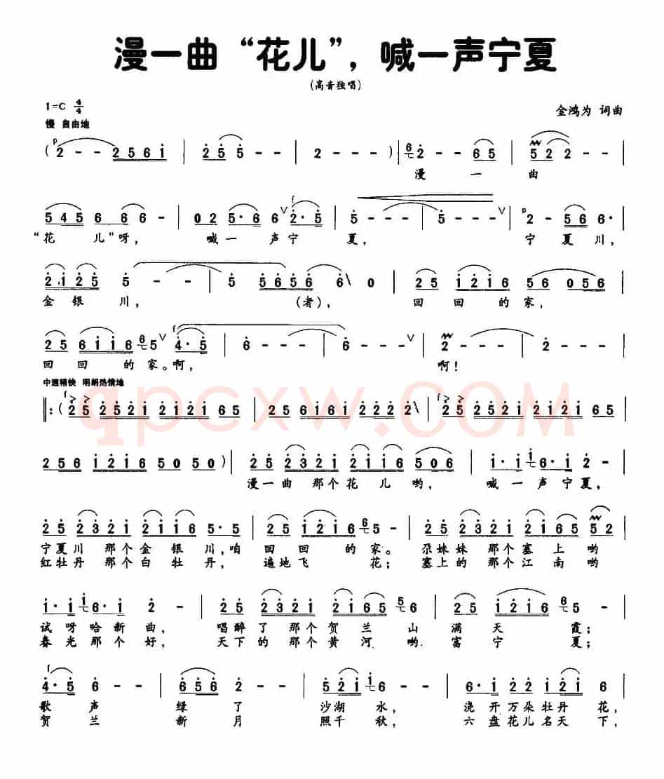 漫一曲“花儿”，喊一声宁夏